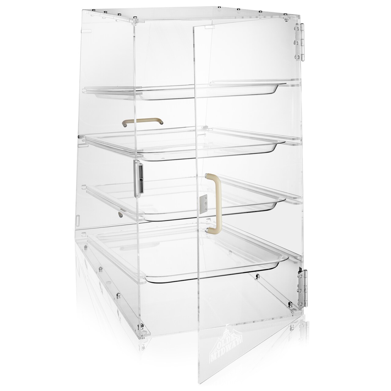 Olde Midway Pastry Display Cases, Commercial Acrylic Countertop Bakery Display Cabinets with Removable Trays